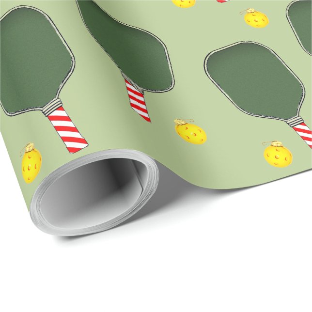 Pickleball Weihnachtsgeschenk Geschenkpapier (Rolleneckpunkt)