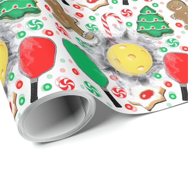 Pickleball-Weihnachtsgeschenk Geschenkpapier (Rolleneckpunkt)