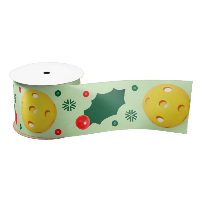 Pickleball Weihnachtsgeschenk Satin Ribbon Satinband (Spule)
