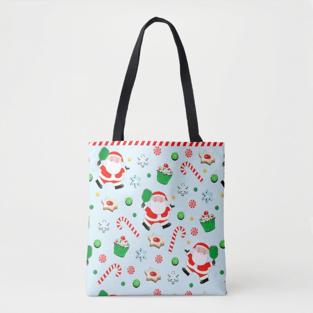 Pickleball Weihnachtsgeschenk Tote Tasche (Vorderseite)