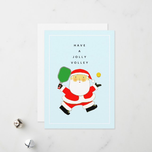 Pickleball Weihnachtsgeschenkkarte Feiertagskarte (Vorderseite/Rückseite Beispiel)