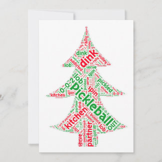 Pickleball Weihnachtskarte Feiertagskarte