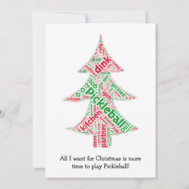 Pickleball Weihnachtskarte Feiertagskarte