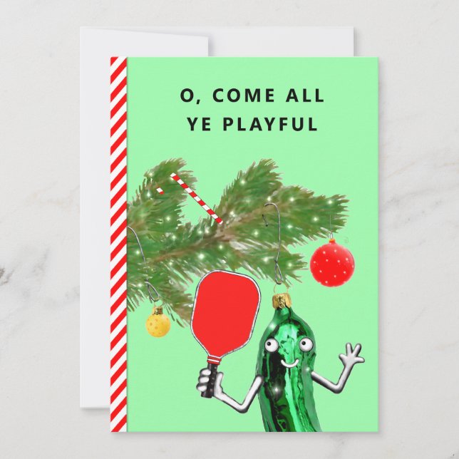 Pickleball Weihnachtskarten (Vorderseite)