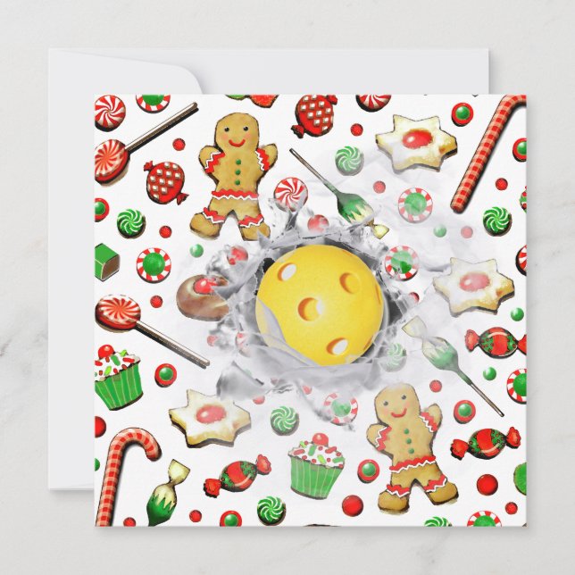 Pickleball Weihnachtskarten (Vorderseite)