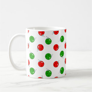 Pickleball Weihnachtsschmuck Red Green auf White Kaffeetasse