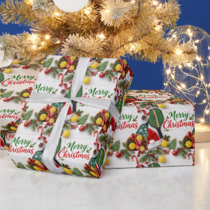 Pickleball Weihnachtsthema Geschenkpapier