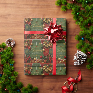 Pickleball Weihnachtsthema Geschenkpapier