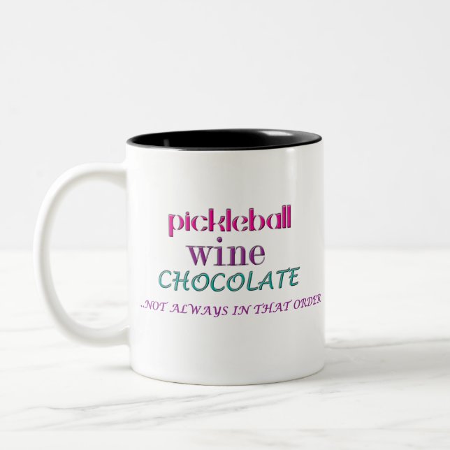 PICKLEBALL WEIN CHOC - nicht in dieser Reihenfolge Zweifarbige Tasse (Links)