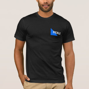 PICKLEBALL Weißer Text Bright Blue Triangle Wedge T-Shirt