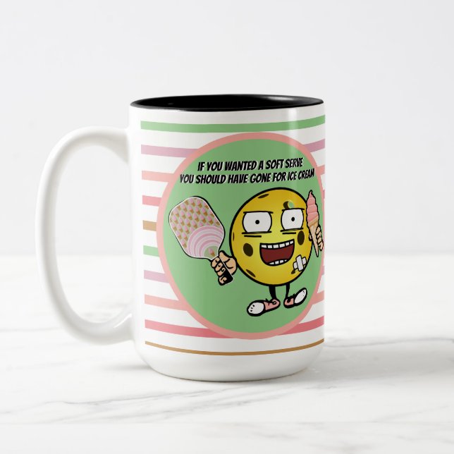 Pickleball, wenn du Soft Serve Will, geht auf Eisc Zweifarbige Tasse (Links)