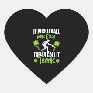 Pickleball, wenn Pickleball einfach war Herz-Aufkleber