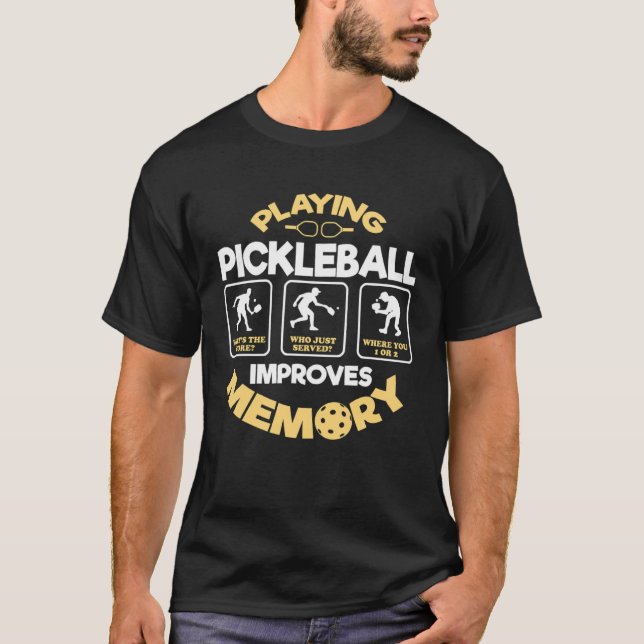 Pickleball-Wiedergabe verbessert Speicherspeichers T-Shirt (Vorderseite)