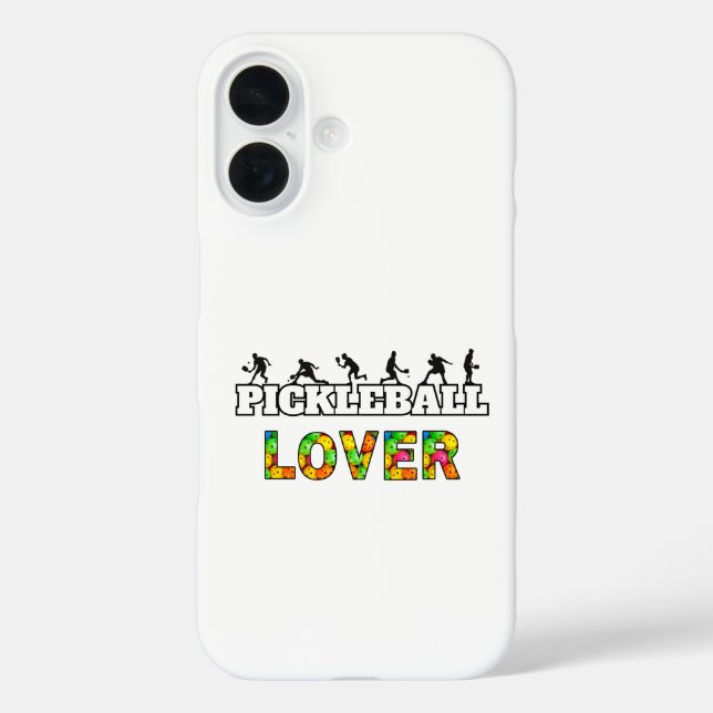 Pickleball Word Male Silhouetten Lover Ball Case-Mate iPhone Hülle (Rückseite)