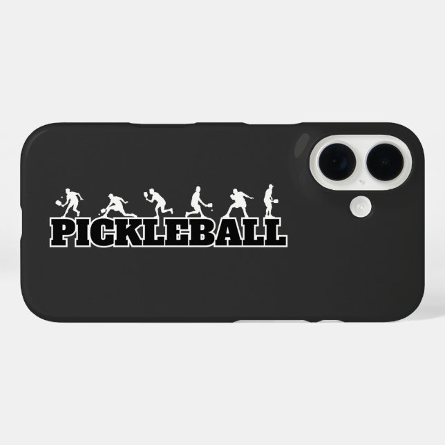 Pickleball Word Player Silhouetten Sport Action Case-Mate iPhone Hülle (Rückseite (Horizontal))