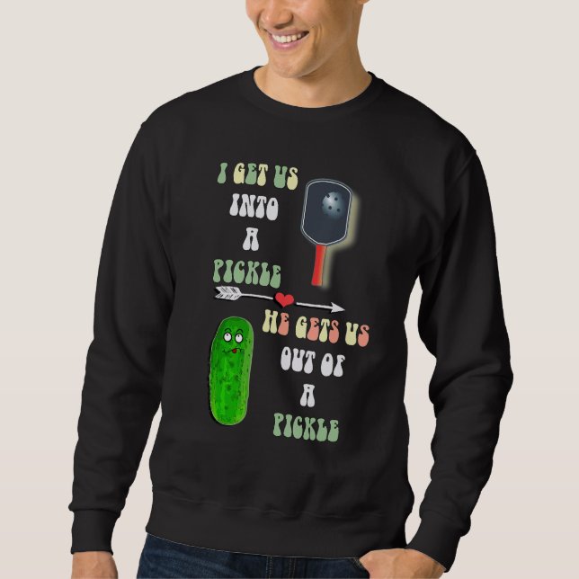 Pickleball-Wortwitz-Pickle-Witz-Paar Sweatshirt (Vorderseite)