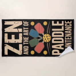 Pickleball Zen Paddle Maintenance Graphic Strandtuch