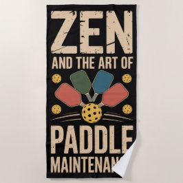 Pickleball Zen Paddle Maintenance Graphic Strandtuch