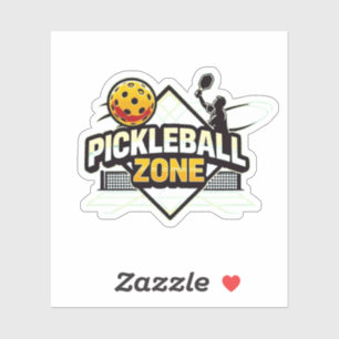 Pickleball Zone - Perfekt für leidenschaftliche Sp Aufkleber