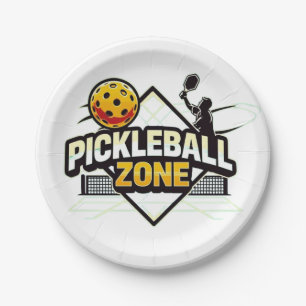 Pickleball Zone - Perfekt für leidenschaftliche Sp Pappteller