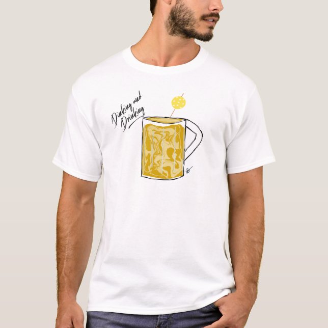 Pickleball zu Shirt bedeutet, trinken (Vorderseite)