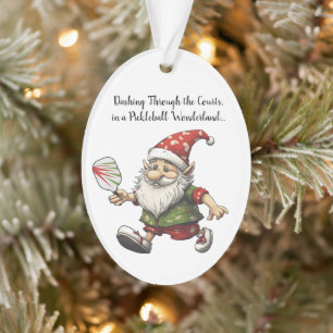 🎄 Pickleball-Zwerg-Feiertagsspiel 🎄 Ornament