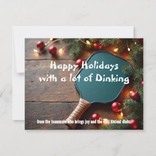 Pickleball🎅Paddle & Pine Holiday Shine Feiertagskarte