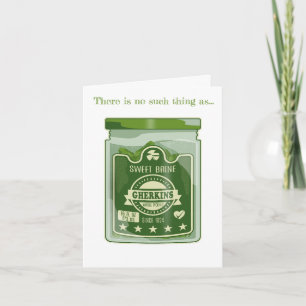 Pickled Gherkins Jar Pop Art Karte