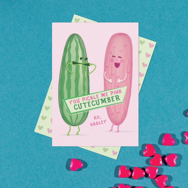 Pickled Rosa Klassenzimmer Valentinstag Card Dankeskarte (Von Creator hochgeladen)