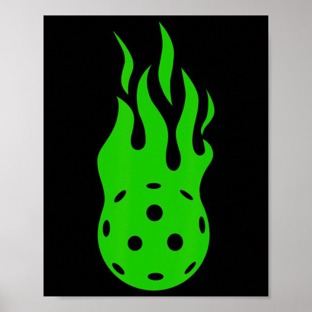 Picklell Flame - Paddlell Tennis Pickleller Pickle Poster (Vorne)
