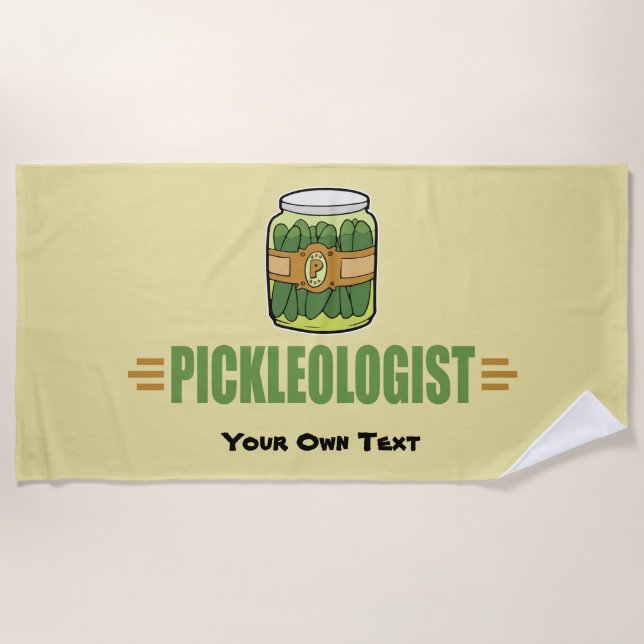 PICKLEOLOGIST Funny Pickle Liebhaber Strandtuch (Vorderseite)
