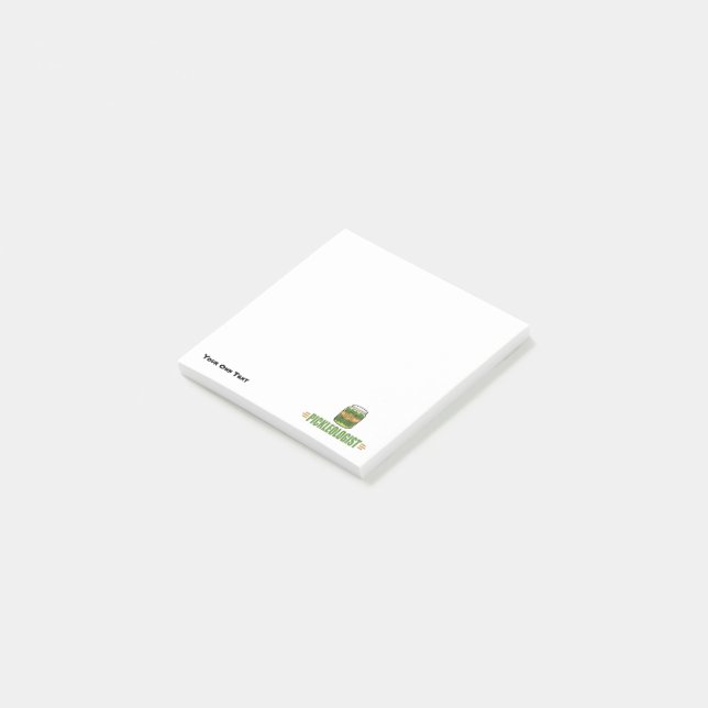 PICKLEOLOGIST lustige Essiggurken-Liebhaber Post-it Klebezettel (angewinkelt)