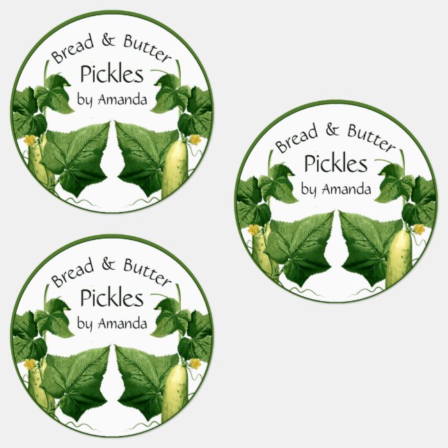 Pickles Brot & Butter Gurken Art Labels Etiketten (Gruppe)