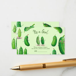 Pickles Cucumber Green Whimsical Baby Dusche Begleitkarte