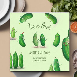 Pickles Cucumber Green Whimsical Baby Dusche Serviette