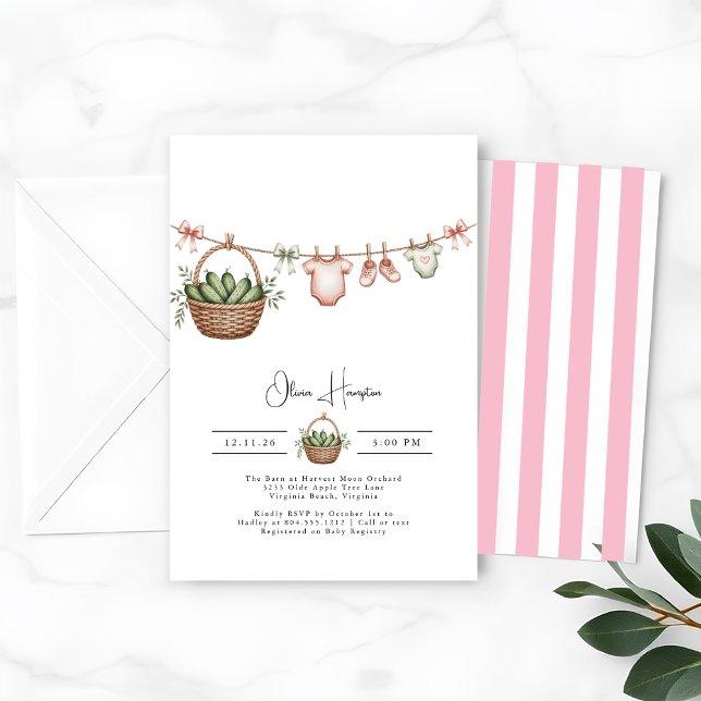 Pickles Cucumber Grüne Schwangerschaft Kinderdusch Einladung (Von Creator hochgeladen)