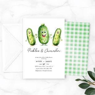 Pickles Cucumber Grüne Schwangerschaft Kinderdusch Einladung