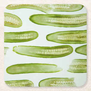 Pickles Green Rechteckiger Pappuntersetzer