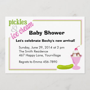 Pickles & Ice Cream Baby Dusche Einladung