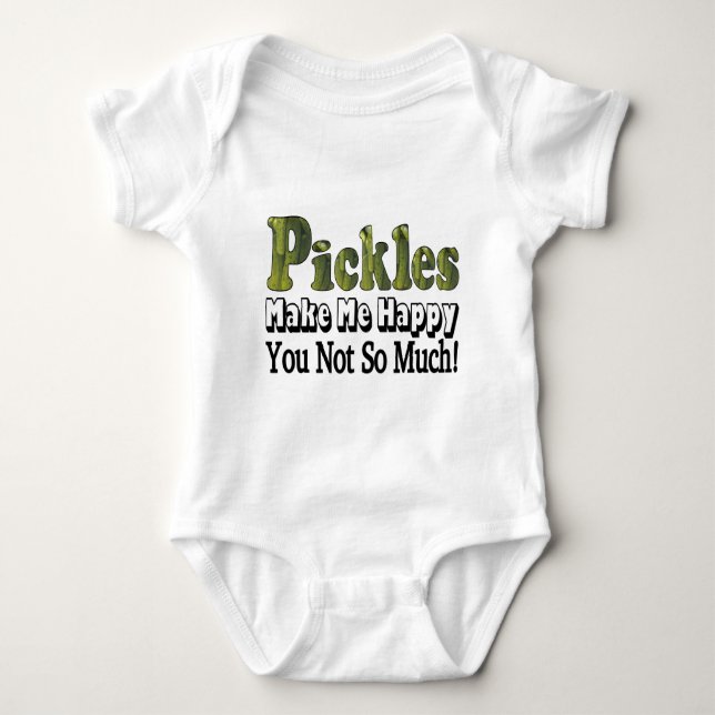 Pickles machen mich glücklich baby strampler (Vorderseite)