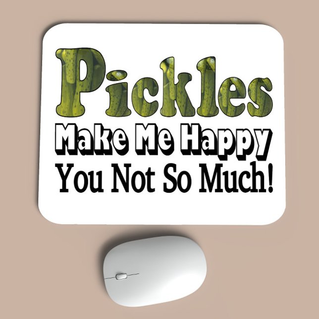 Pickles machen mich glücklich mousepad (Von Creator hochgeladen)