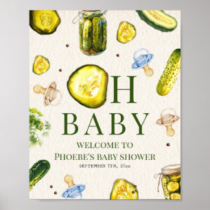 Pickles & Pacifiers Jungen-Baby-Party-Empfang Poster