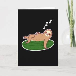 Pickles Sloth Cucumbers Gherkin Karte