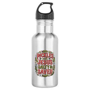 Pickles und Jesus Salty Saved Vintage-Shirt-Design Edelstahlflasche