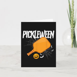 Pickleween Pickleball Kostüm Halloween Karte
