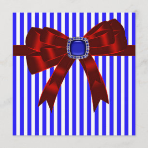 Picknick Blue White Stripe Company GRILLEN Einladung