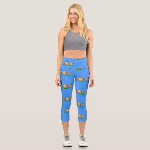 Picknick-Cartoon-Illustration Capri Leggings