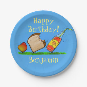 Picknick-Cartoon-Illustration Pappteller