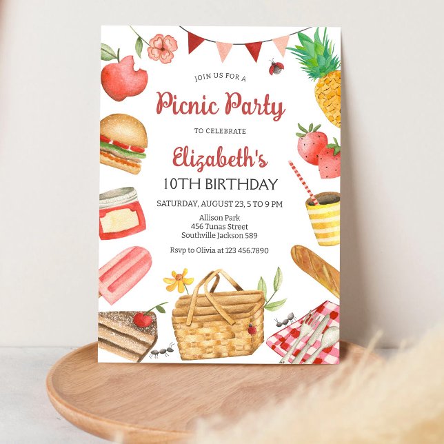 Picknick-Geburtstagsfeier-Einladung Einladung (Von Creator hochgeladen)
