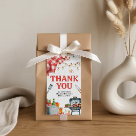 Picknick-Gingham-Baby-Q-Geschenkanhänger Geschenkanhänger